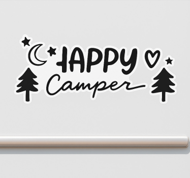 Wohnmobil aufkleber für glückliche camper - TenStickers
