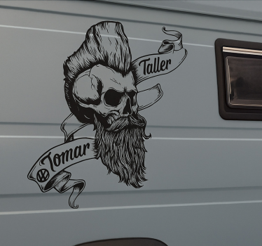 Wohnmobil aufkleber gritty man totenkopf - TenStickers