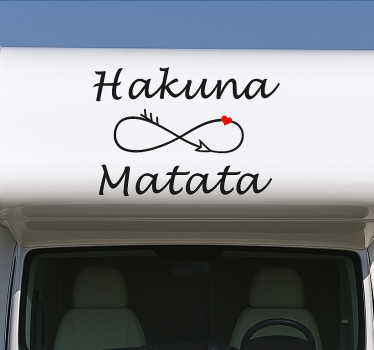 Wohnmobil aufkleber hakuna matata spruch - TenStickers
