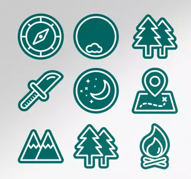 Wohnmobil aufkleber kompass und gipfel - TenStickers