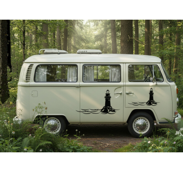 Wohnmobil aufkleber küstenmeer grafik - TenStickers