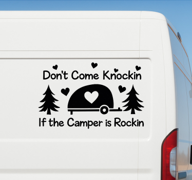 Wohnmobil aufkleber lustig "nicht klopfen" - TenStickers