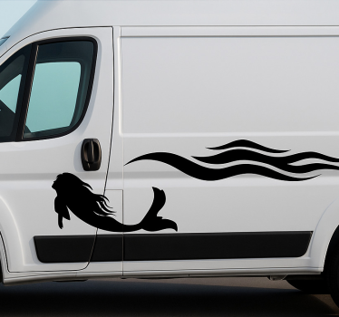 Wohnmobil aufkleber meerjungfrau welle - TenStickers
