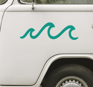 Wohnmobil aufkleber minimalistische meereswelle - TenStickers