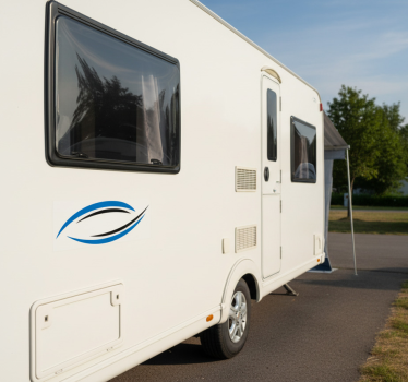 Wohnmobil aufkleber mit aerodynamischem wirbel-design - TenStickers