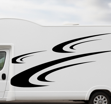 Wohnmobil aufkleber mit aerodynamischer geschwindigkeit - TenStickers