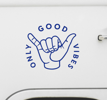 Wohnmobil aufkleber mit "nur gute vibes" text - TenStickers