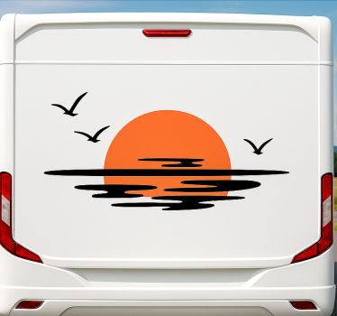 Wohnmobil aufkleber orange sonnenuntergang - TenStickers