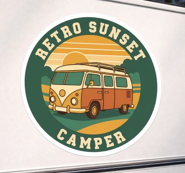 Wohnmobil aufkleber retro sonnenuntergang camper - TenStickers