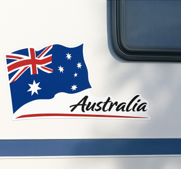 Wohnmobil aufkleber wackelnde australische flagge - TenStickers