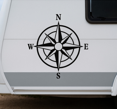 Wohnmobil aufkleber windrosenkarte - TenStickers