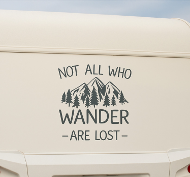 Wohnmobil Aufkleber zitat eines nomadenreisenden - TenStickers