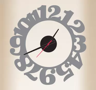 Zahlen Uhr Aufkleber - TenStickers