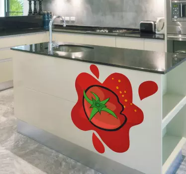 Zerquetschte Tomate Aufkleber - TenStickers