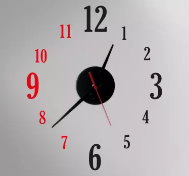 Zweifarbige Uhr Aufkleber - TenStickers