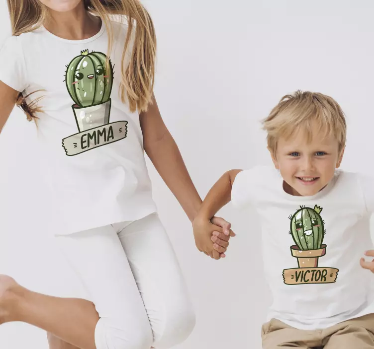 Mutter tochter t shirts mit kaktus paar design - TenStickers