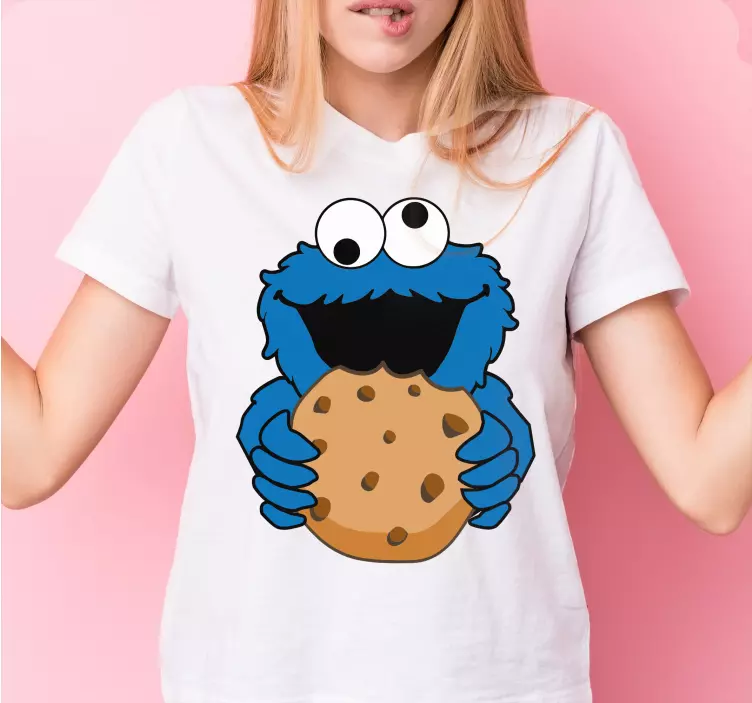 Kinder t shirt mit fröhlichem keksmonster - TenStickers