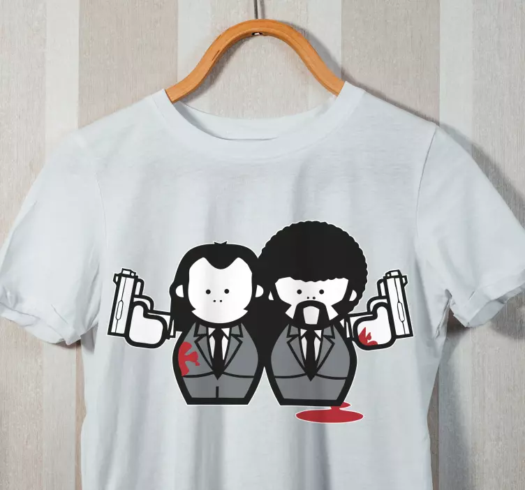 Benutzerdefiniertes T-Shirt mit cartoon-pulp-fiction - TenStickers