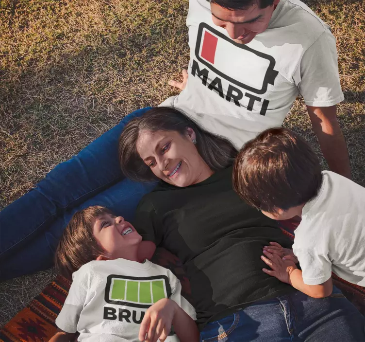 Vater Sohn T Shirt ohne Batterie - TenStickers