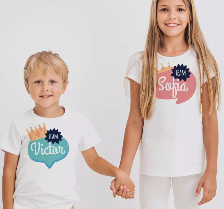 Kinder T Shirt Name in Sprechblase - TenStickers