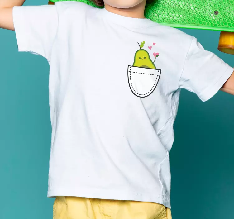 Tshirt Kind Avocado in der tasche - TenStickers
