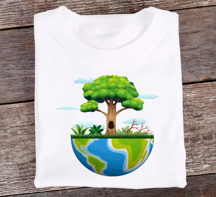 Tshirt Kind Cartoon planet erde - TenStickers
