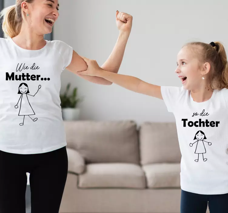 Mutter Tochter T Shirt Wie mutter - TenStickers