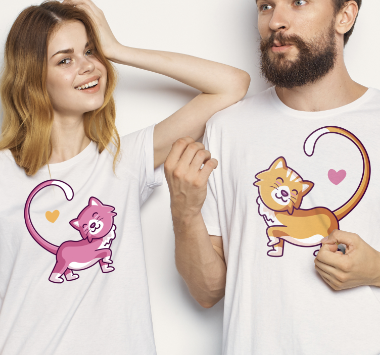 Original T Shirt kater und katzen - TenStickers