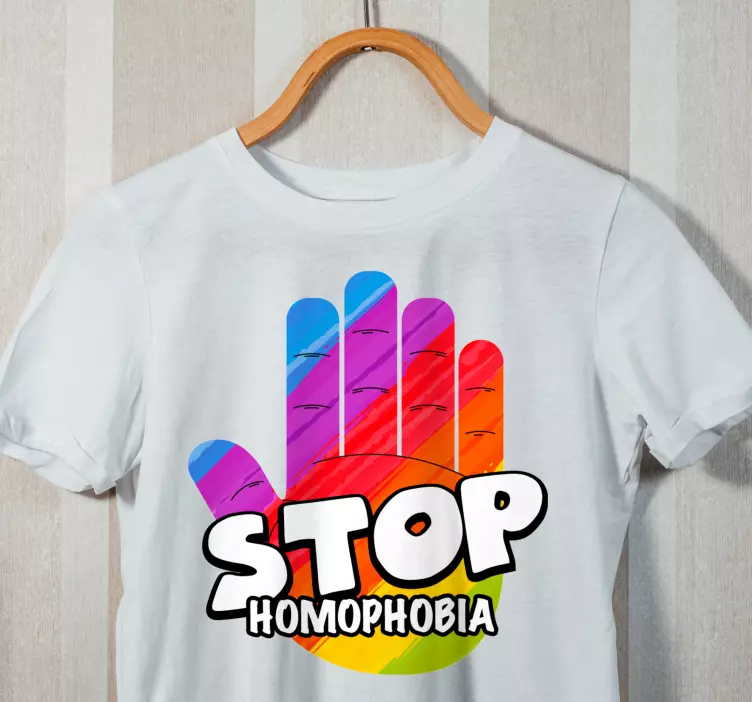 Original T Shirt stoppt die homophobie-botschaft - TenStickers