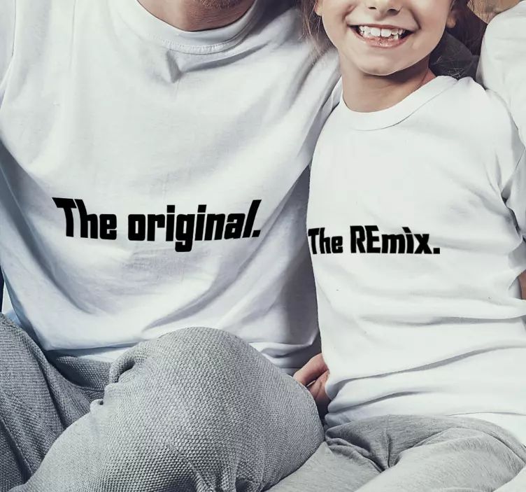 Vater Sohn T Shirt Das original und remix - TenStickers