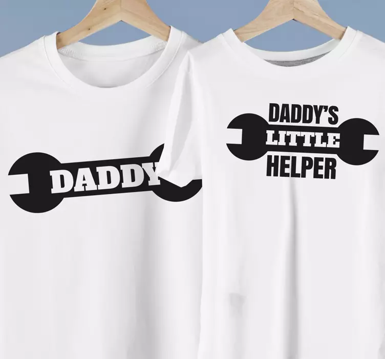 Vater Sohn T Shirt Papas kleiner helfer - TenStickers