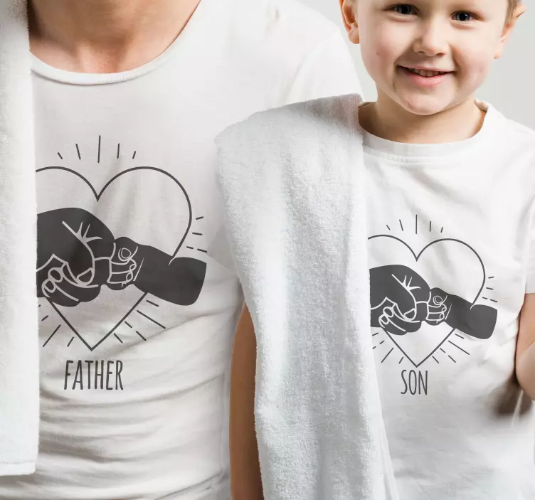 Vater Sohn T Shirt Fistbump - TenStickers