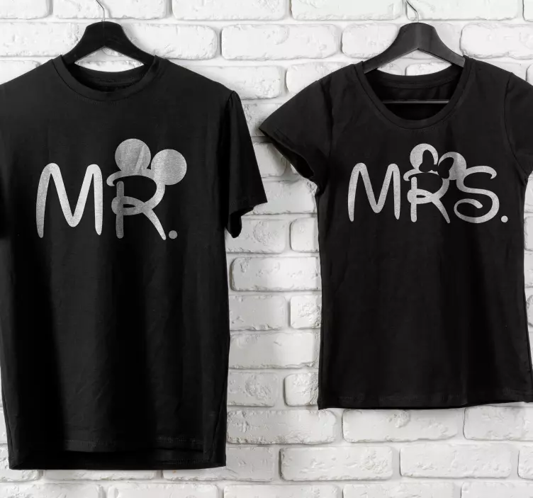 Partner T Shirts abgestimmt Mickey und Minnie - TenStickers