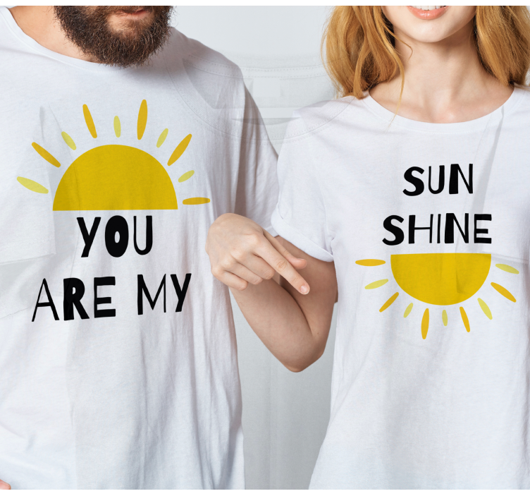 Partner T Shirts Du bist mein Sonnenschein - TenStickers