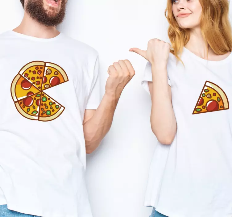 Partner T Shirts Pizzastück - TenStickers