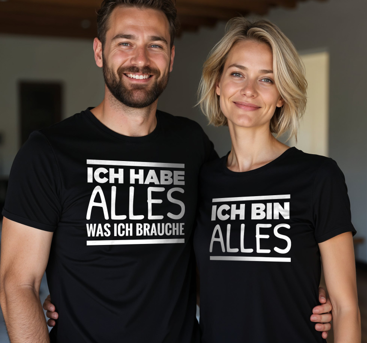 Pärchen T Shirts ich bin alles - TenStickers