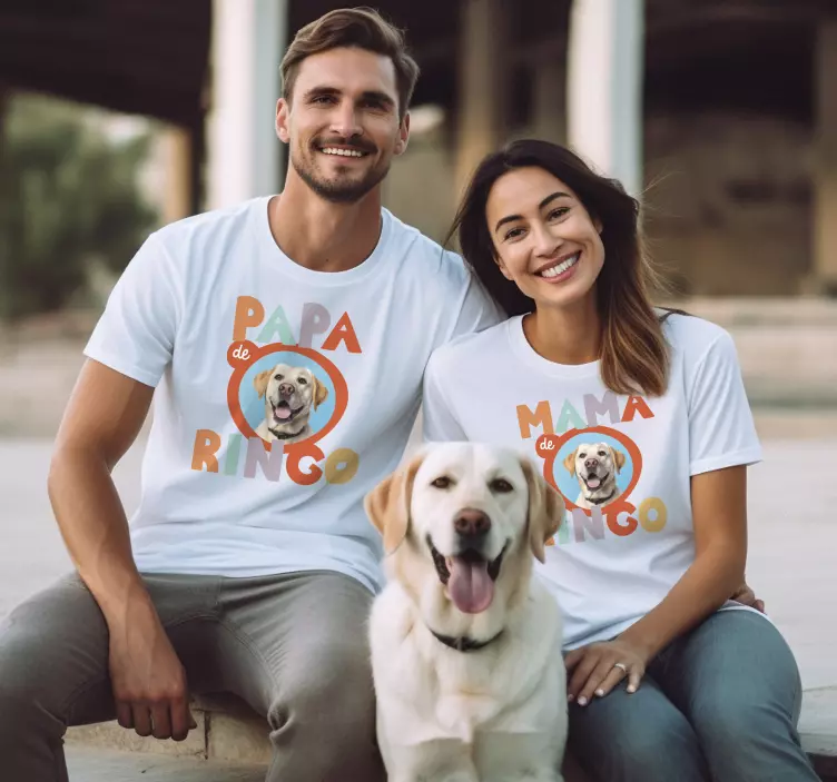 Partner T Shirts Papa Mama Haustier - TenStickers