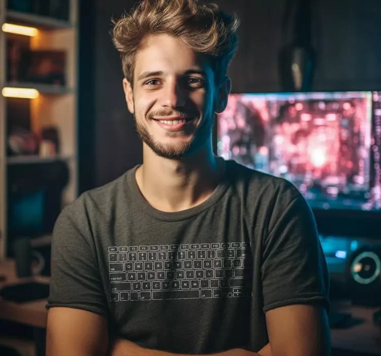 Original T Shirt Computertastatur - TenStickers