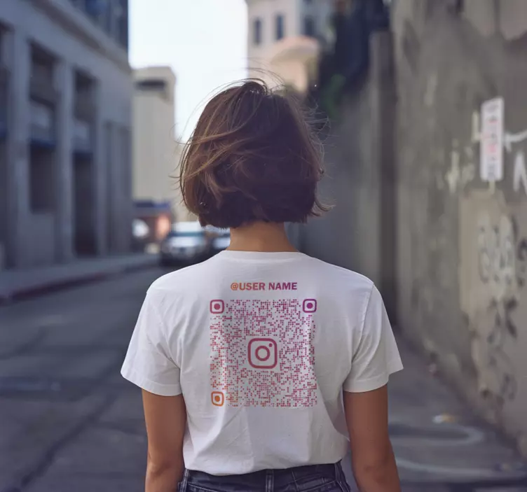 Original T Shirt instagram-qr-code - TenStickers