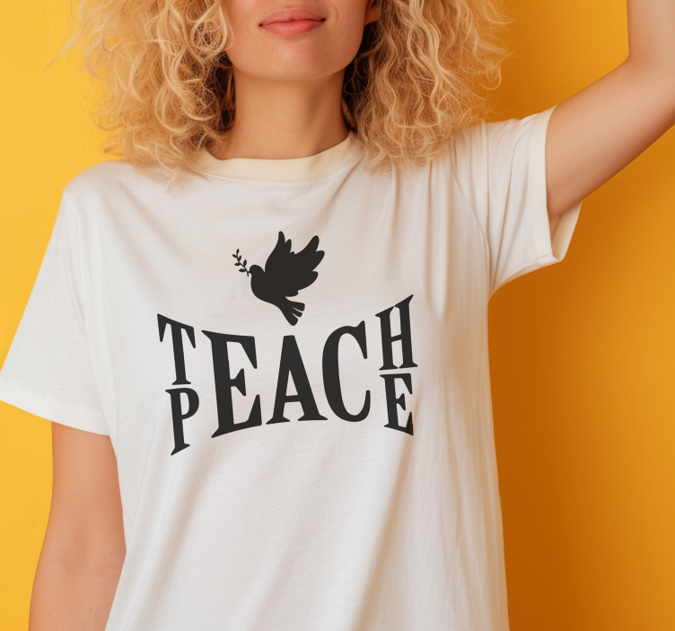 Original T Shirt teach peace - TenStickers