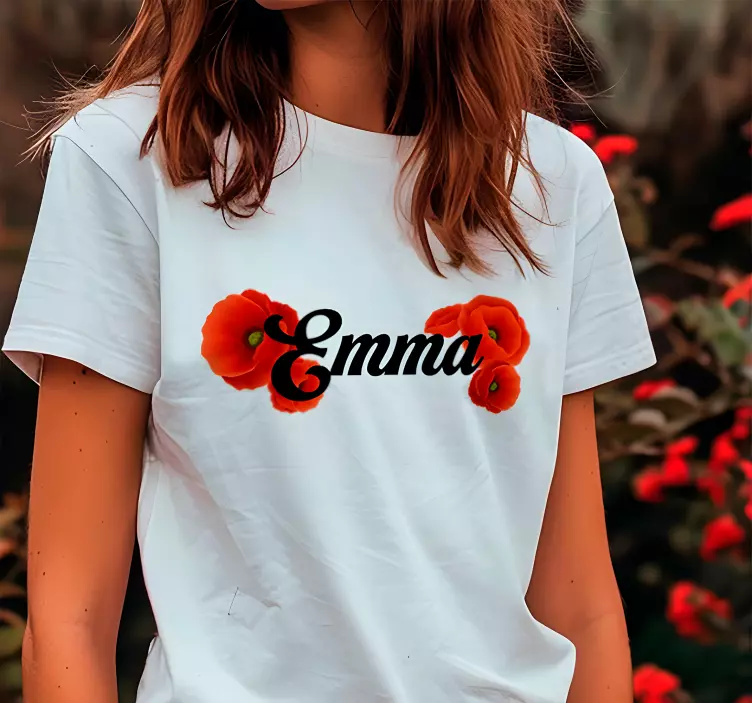 T-Shirts mit Namen mohnblumen - TenStickers