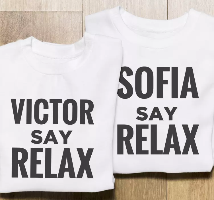 T-Shirts mit Namen relax Design - TenStickers
