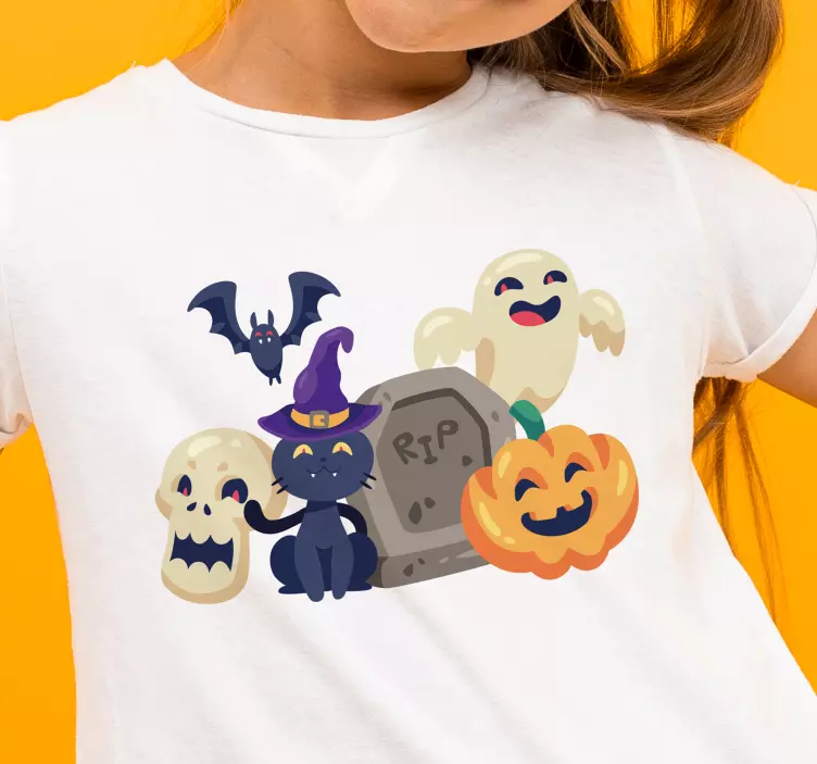 T Shirt Halloween Lustige halloween-symbole - TenStickers