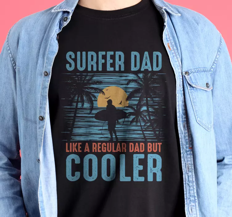 T Shirt Vatertag Surfer Dad - TenStickers