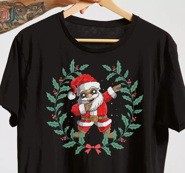 Weihnacht T Shirt weihnachtsmann in urlaubsstimmung - TenStickers