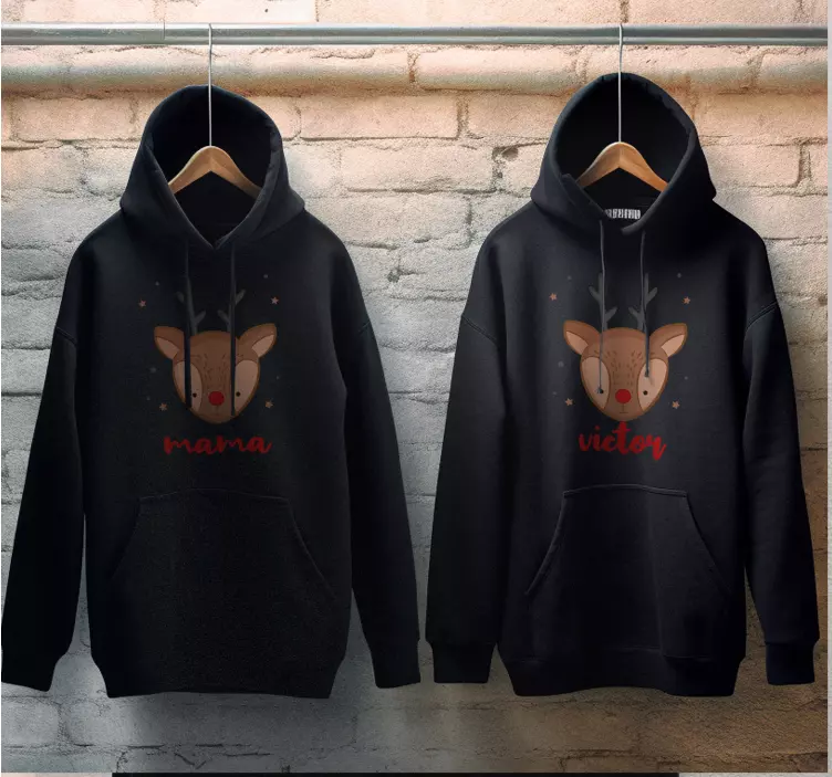 Weihnachtspullover Rentier mit Namen - TenStickers