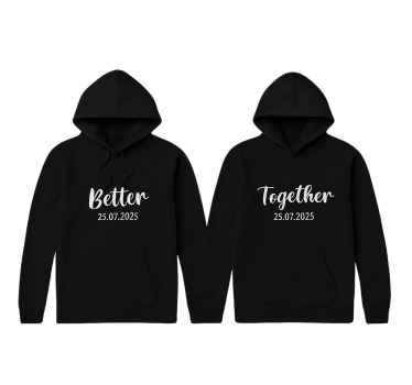 hoodie besser zusammen benutzerdefiniertes datum - TenStickers
