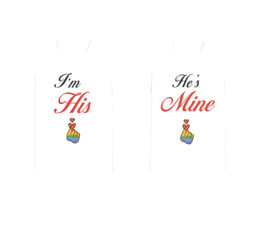 Pärchen t shirts lgbt ich gehöre ihm - TenStickers