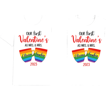 Pärchen t shirts lgbt erster valentinstag - TenStickers