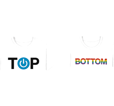 Pärchen t shirts lgbt oben unten - TenStickers